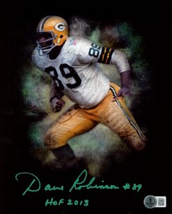 Dave Robinson Autographed/Signed Green Bay Packers 8x10 Photo Beckett 59477