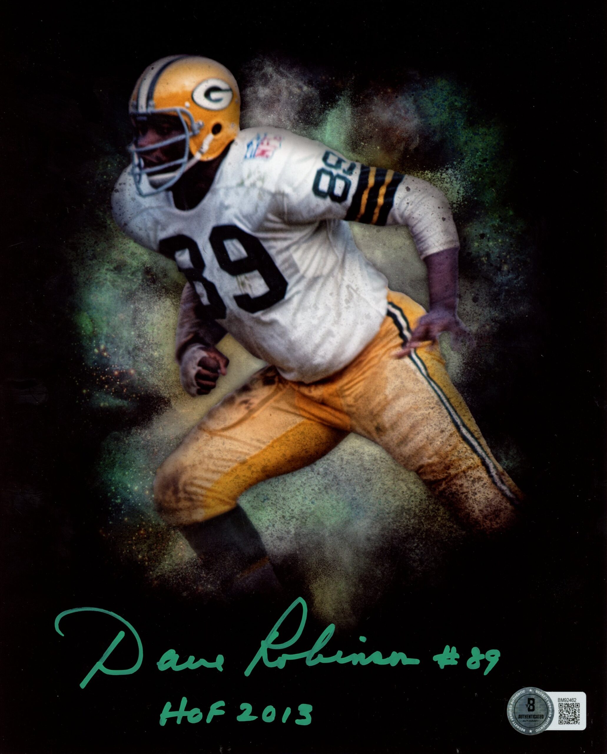 Dave Robinson Autographed/Signed Green Bay Packers 8x10 Photo Beckett 59477