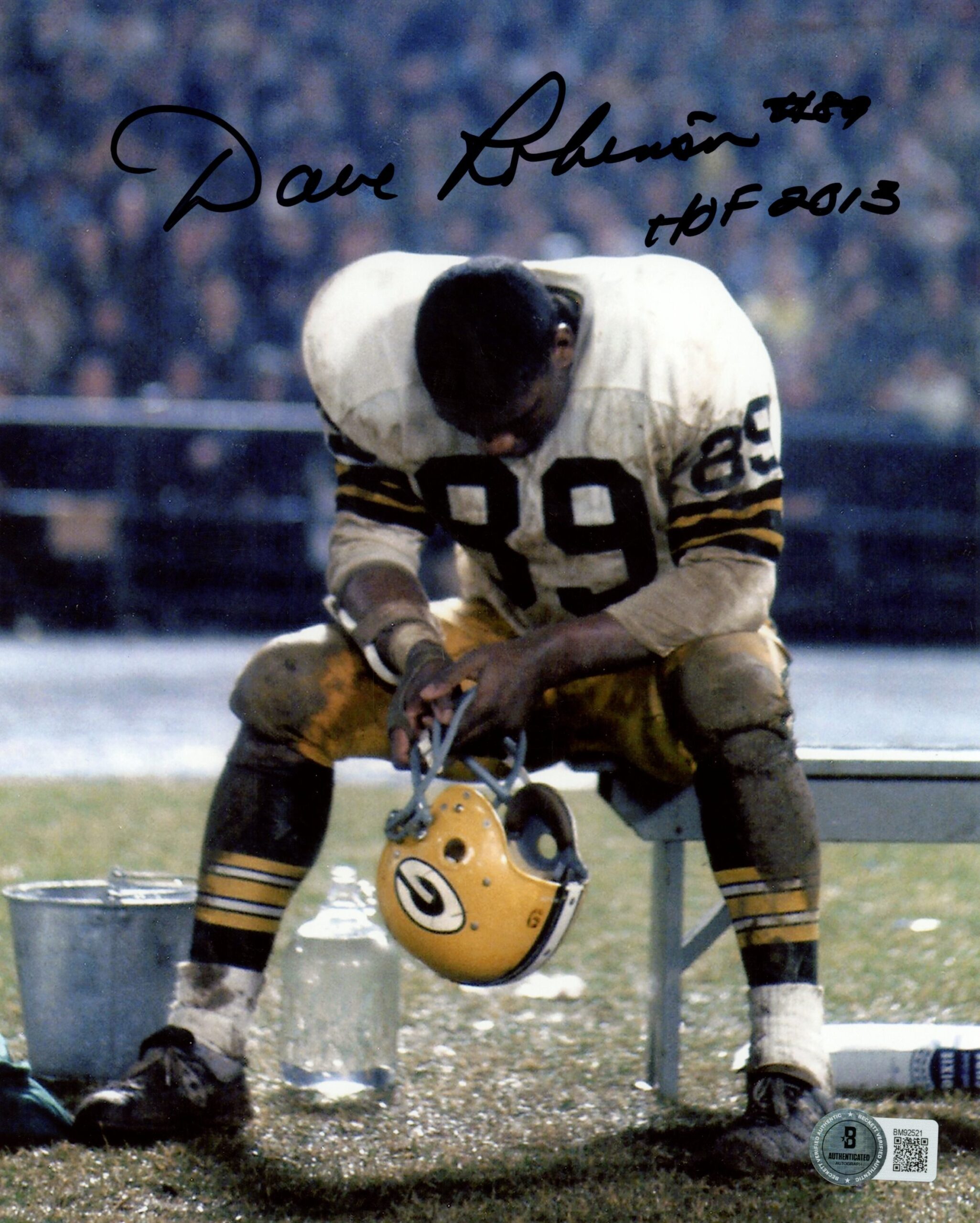 Dave Robinson Autographed/Signed Green Bay Packers 8x10 Photo Beckett 59481 1 Dave Robinson Autographed/Signed Green Bay Packers 8x10 Photo Beckett 59481