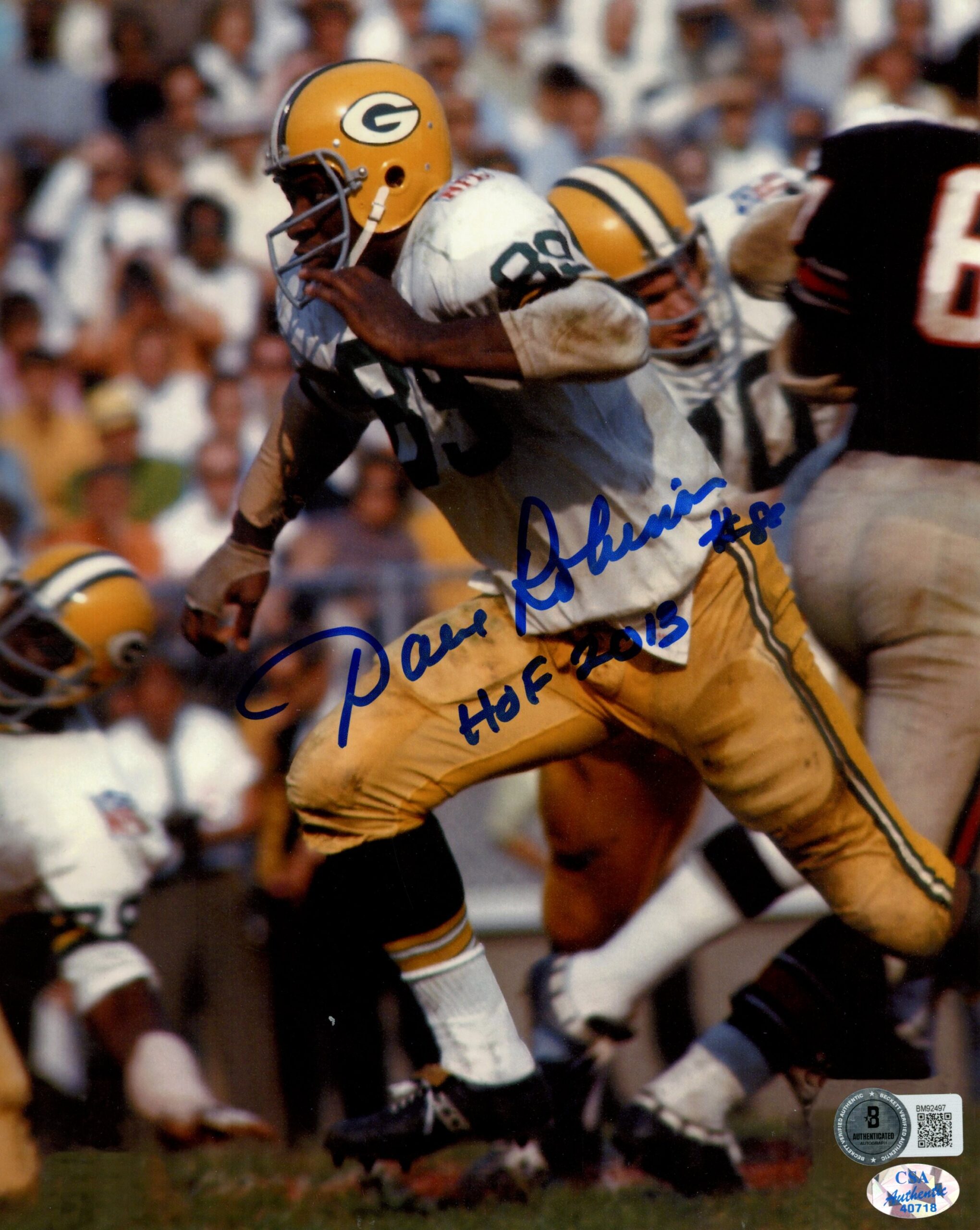 Dave Robinson Autographed/Signed Green Bay Packers 8x10 Photo Beckett 59484