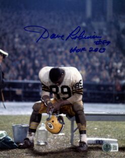 Dave Robinson Autographed/Signed Green Bay Packers 8x10 Photo Beckett 59496