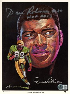 Dave Robinson Autographed/Signed Green Bay Packers 8x10 Photo Beckett 59499