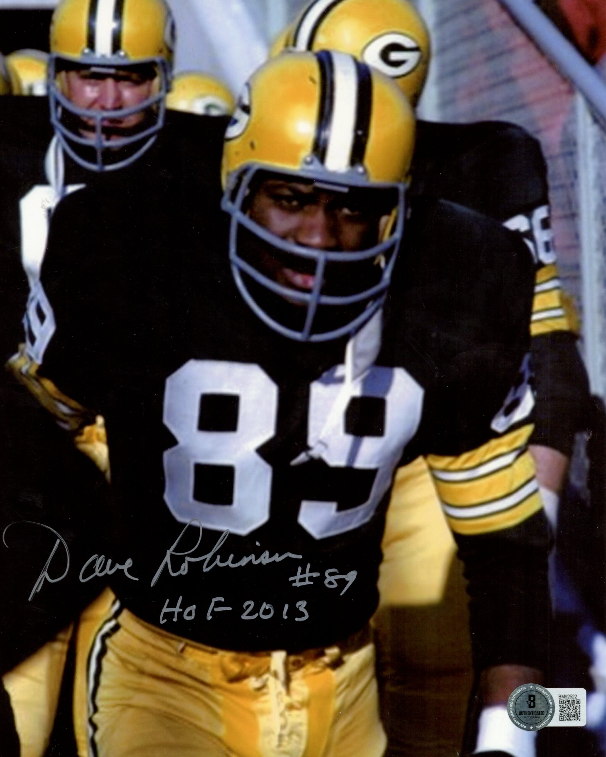 Dave Robinson Autographed/Signed Green Bay Packers 8x10 Photo Beckett 59500