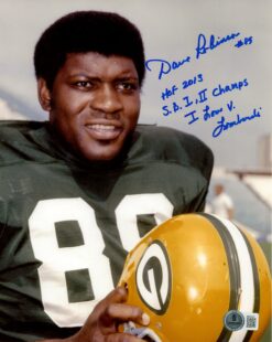 Dave Robinson Autographed/Signed Green Bay Packers 8x10 Photo Beckett 59514