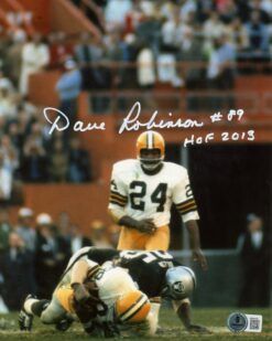 Dave Robinson Autographed/Signed Green Bay Packers 8x10 Photo Beckett 59515