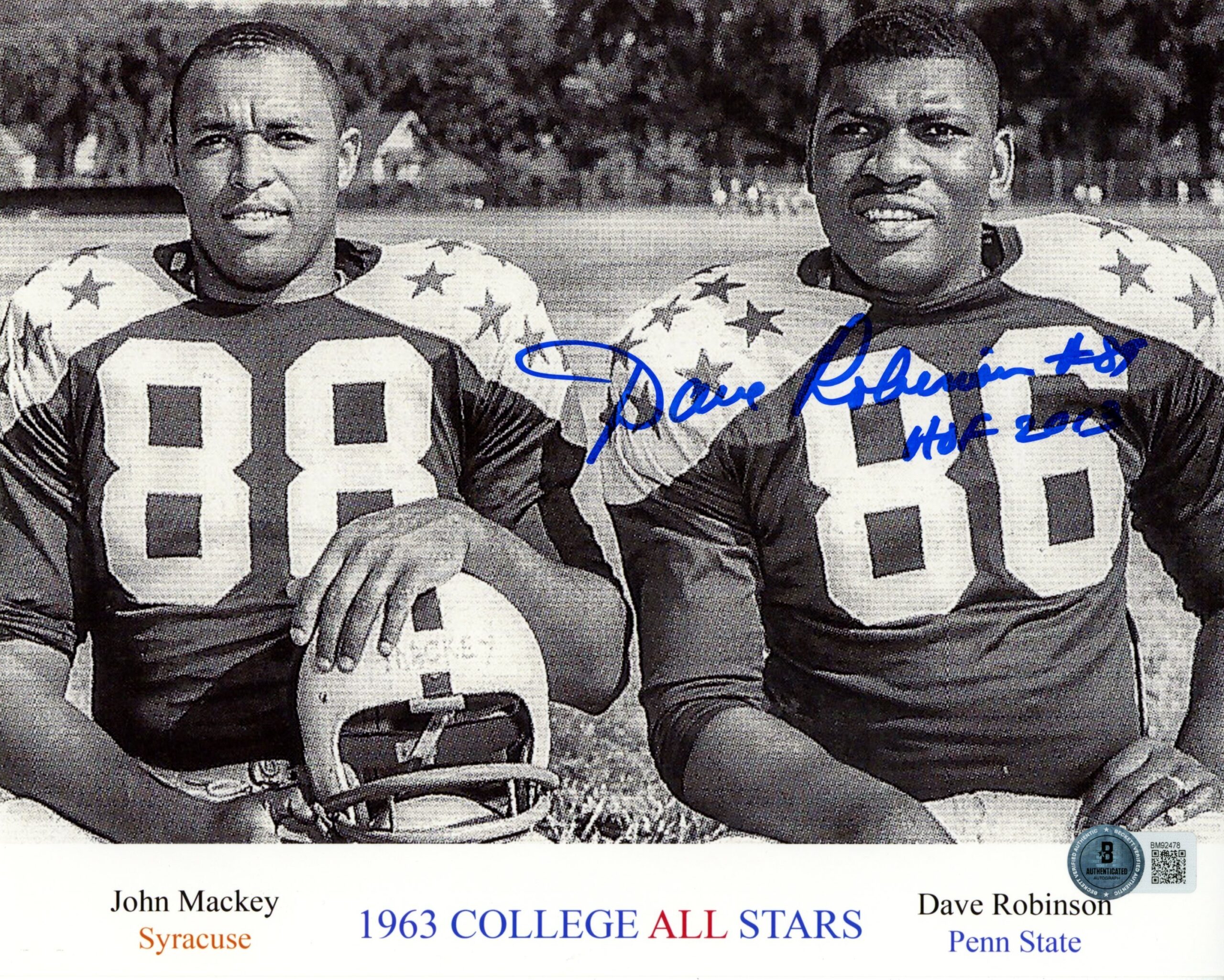 Dave Robinson Autographed Penn State Nittany Lions 8x10 Photo Beckett 59502