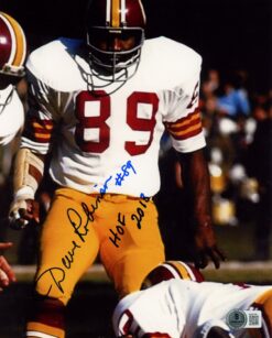 Dave Robinson Autographed/Signed Washington Redskins 8x10 Photo Beckett 59513