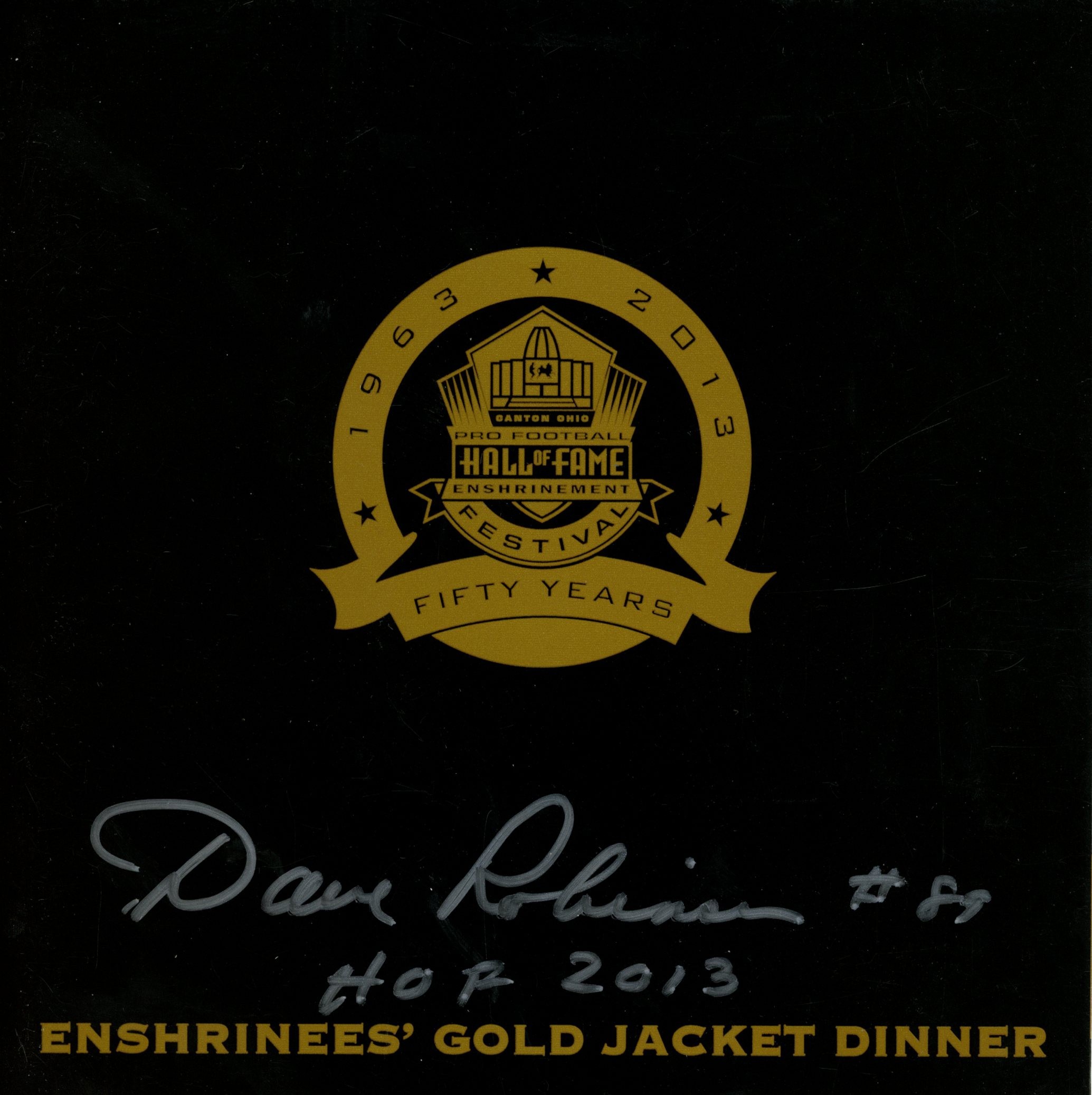 Dave Robinson Signed Green Bay Packers 2013 Gold Jacket Dinner Program BAS 57201