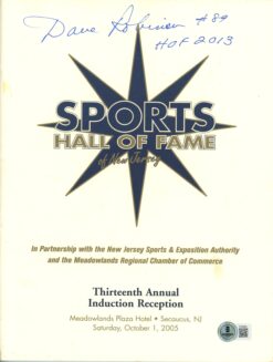 Dave Robinson Signed Green Bay Packers 2005 New Jersey HOF Program BAS 57207