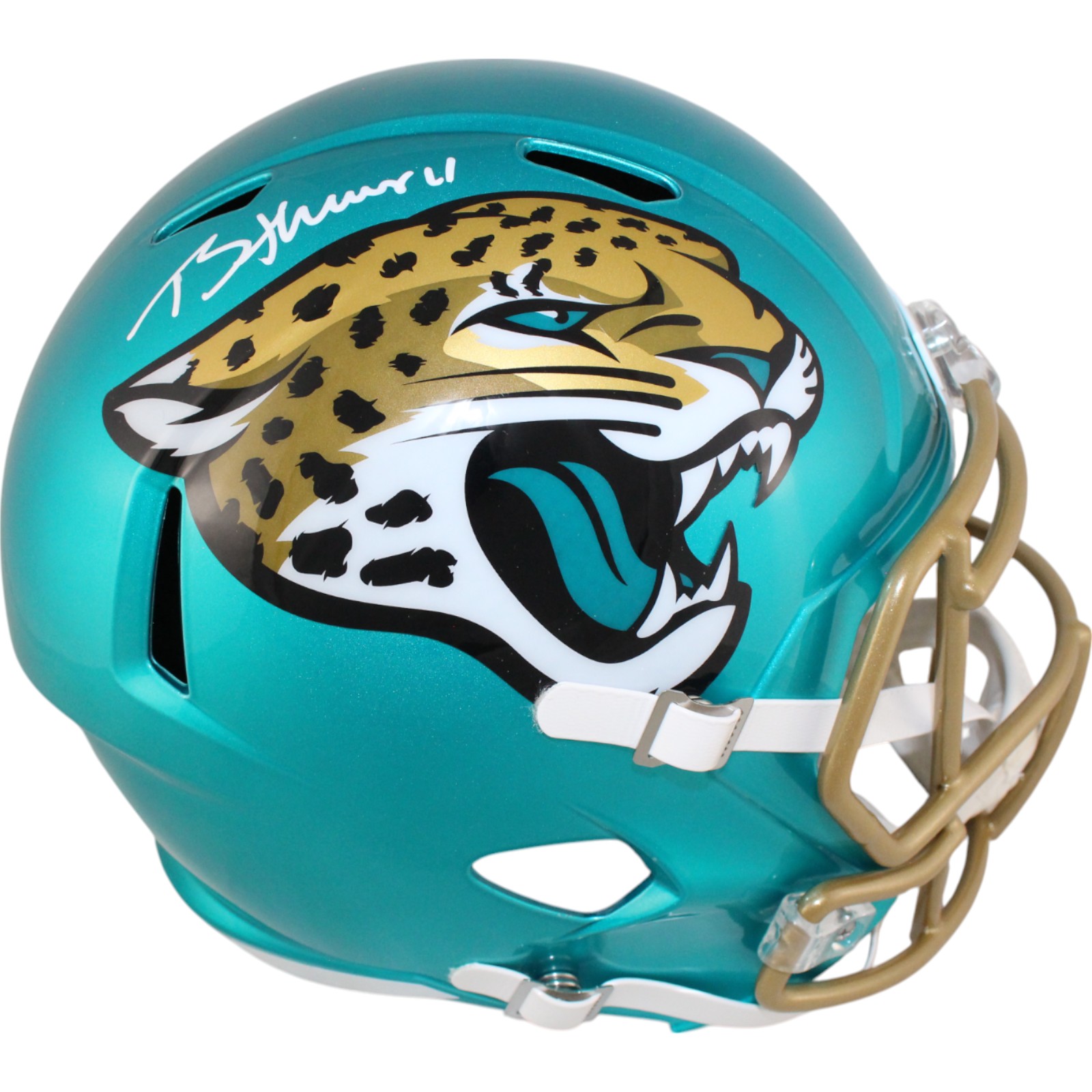 Brian Thomas Jr Autographed Jacksonville Jaguars F/S Flash Helmet Fanatics 51294