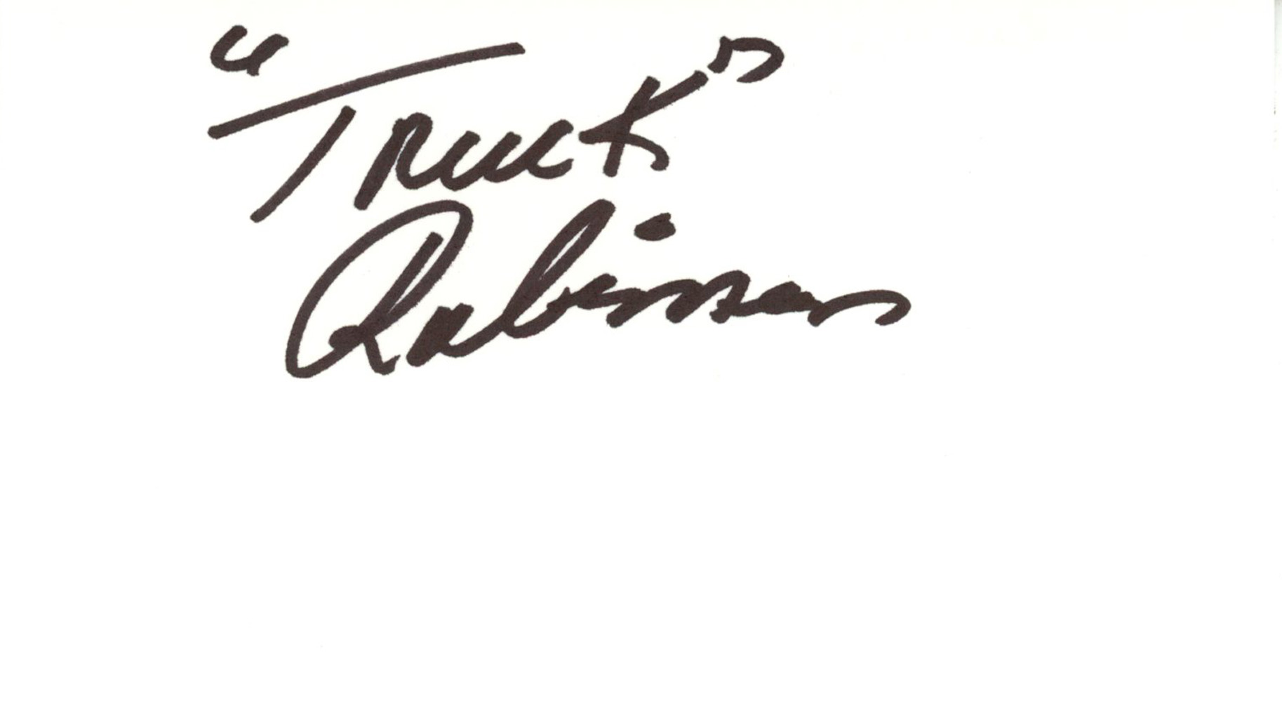 Truck Robinson Autographed New York Knicks Index Card Beckett 45313