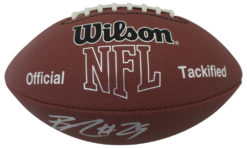 Bradley Roby Autographed Denver Broncos Wilson Rubber Football JSA 13652