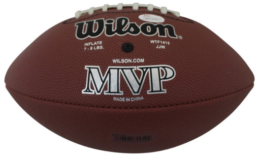 Bradley Roby Autographed Denver Broncos Wilson Rubber Football JSA 13652