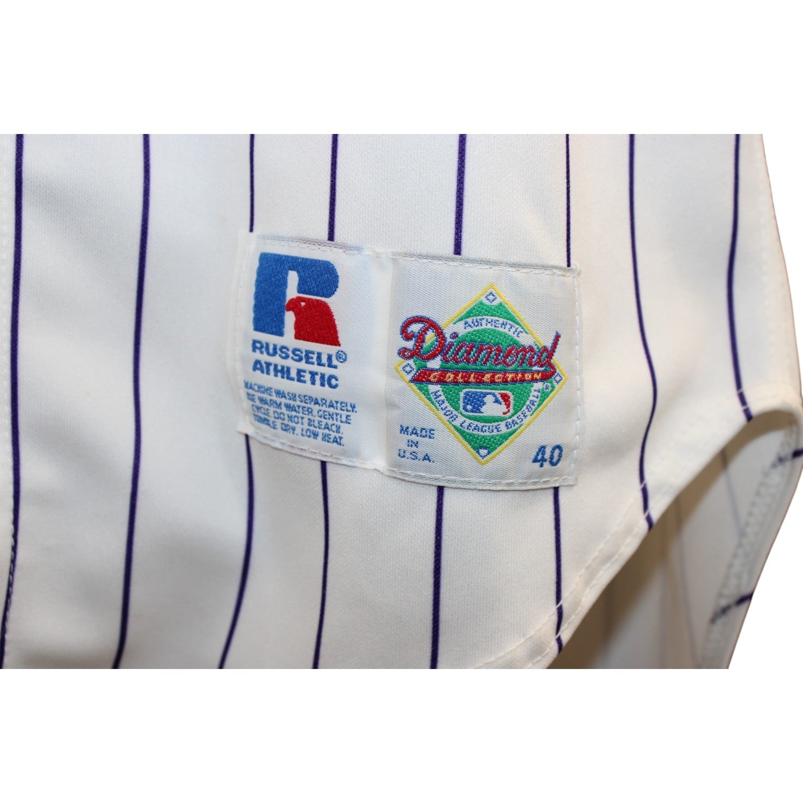 Colorado Rockies Unautographed Russell 40 Blank White Jersey 58397