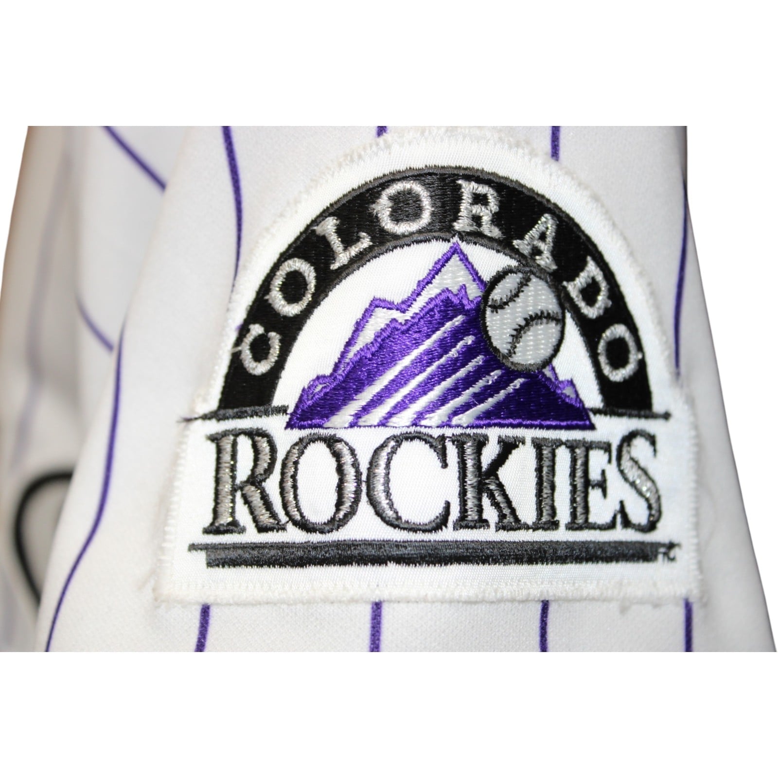 Colorado Rockies Unautographed Russell 40 Blank White Jersey 58397