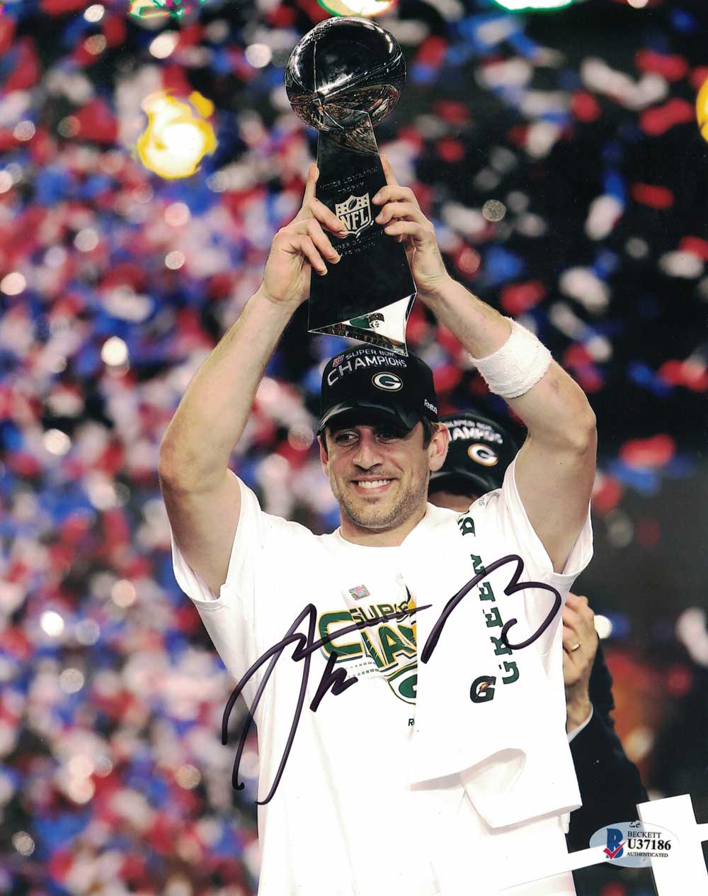 Aaron Rodgers Autographed/Signed Green Bay Packers 8x10 Photo BAS 29955