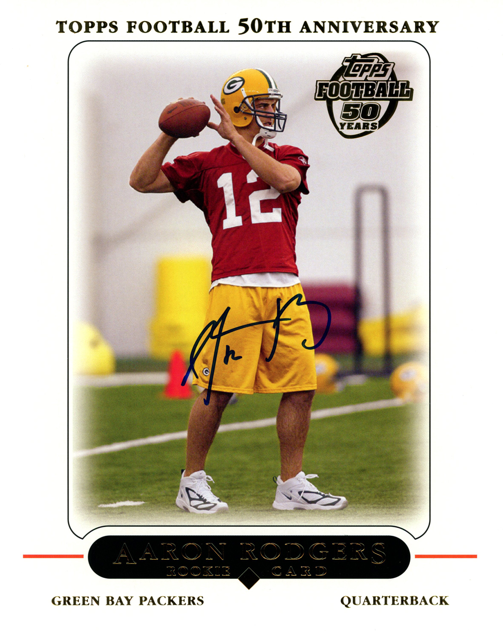 Aaron Rodgers Autographed/Signed 2005 Topps Rookie XXL Fanatics