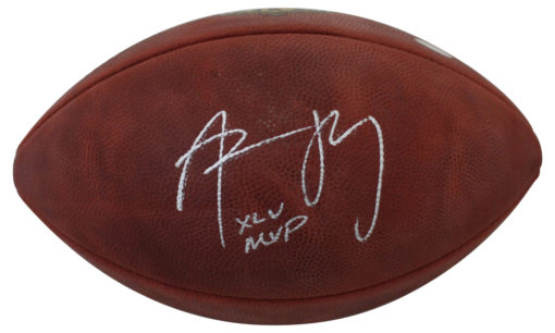 Aaron Rodgers Signed Green Bay Packers Official Football XLV MVP Steiner 25359