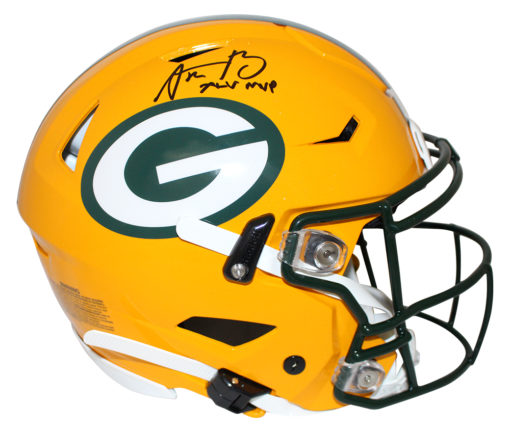 Aaron Rodgers Signed Green Bay Packers Authentic Speed Flex Helmet MVP FAN 25968