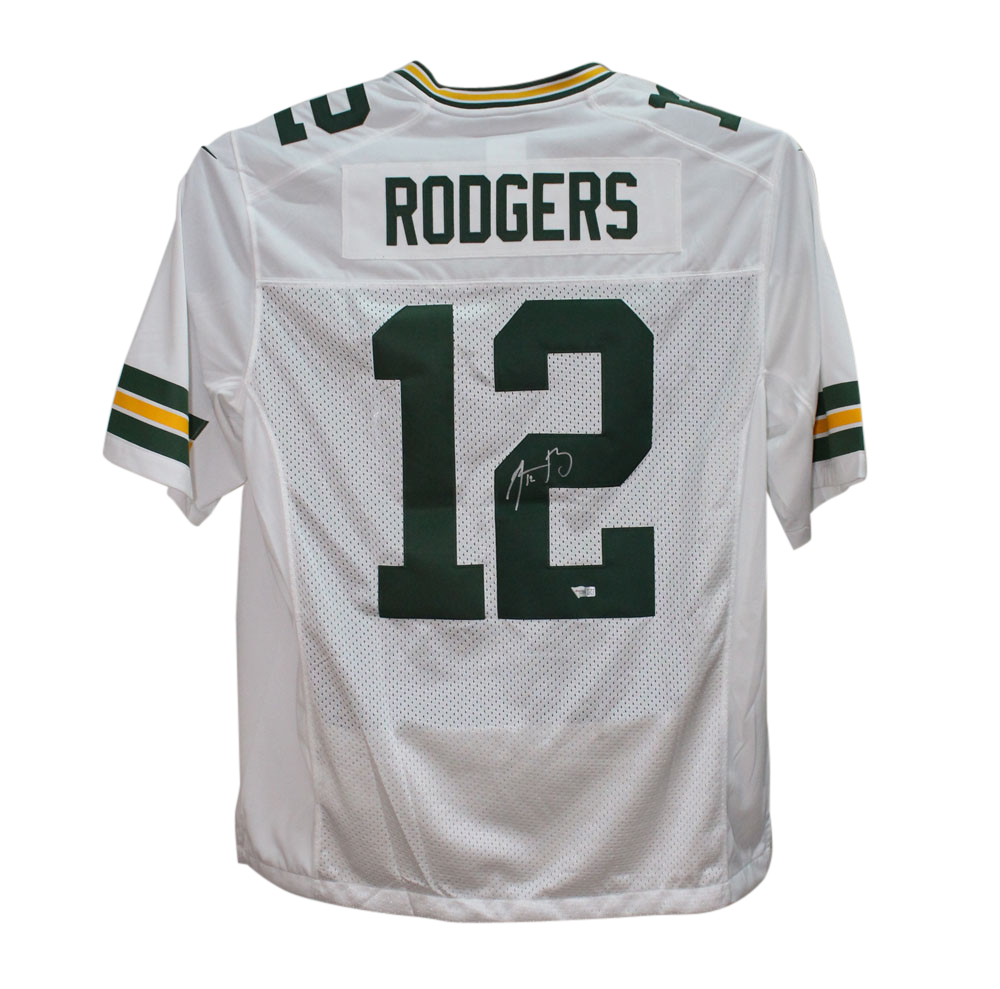 Aaron Rodgers Autographed Green Bay Packers On Field White XL Jersey FAN