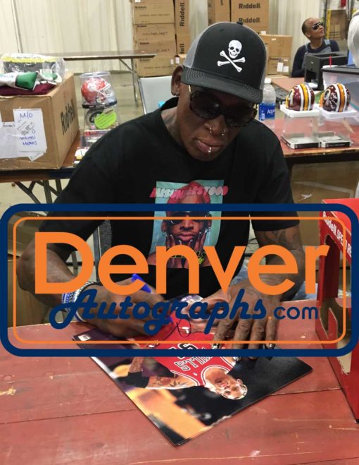 Dennis Rodman Autographed/Signed Chicago Bulls 11x14 Photo BAS 25579 PF