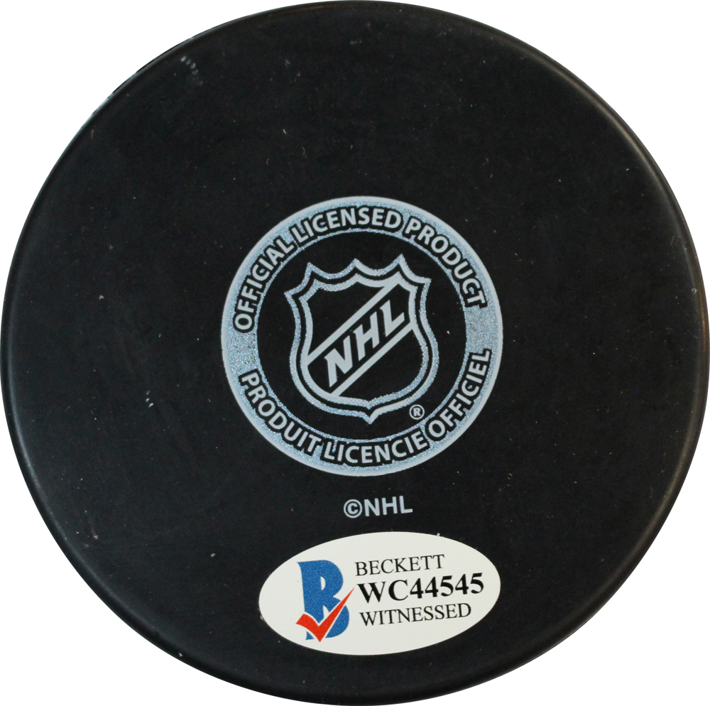 BAS-Beckett Jeremy Roenick 513 Goals Autographed Signed Chicago Blackhawks Licensed Puck 