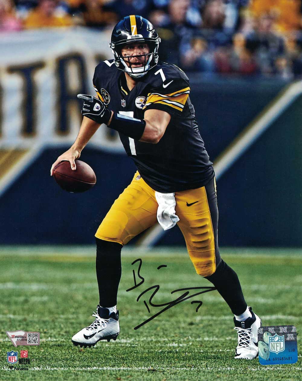 Ben Roethlisberger Autographed/Signed Pittsburgh Steelers 8x10 Photo FAN 29951