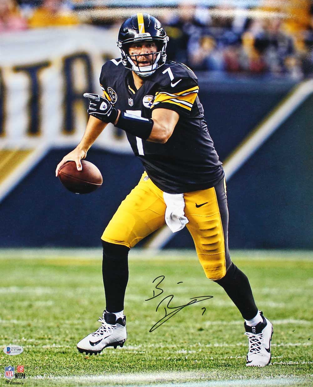 Ben Roethlisberger Autographed/Signed Pittsburgh Steelers 16x20 Photo BAS 29967