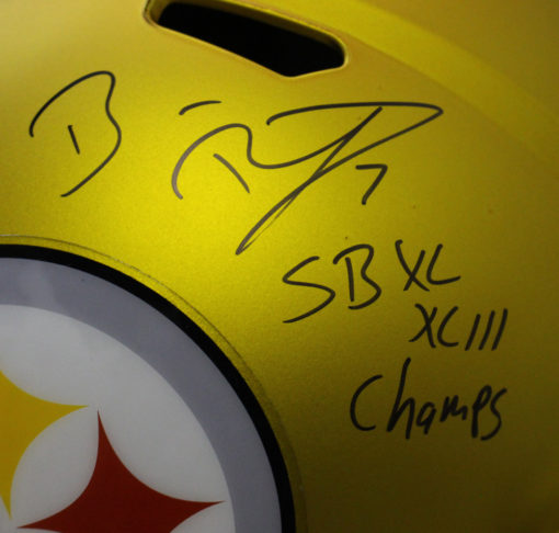 Ben Roethlisberger Signed Pittsburgh Steelers Blaze Replica Helmet BAS 24220