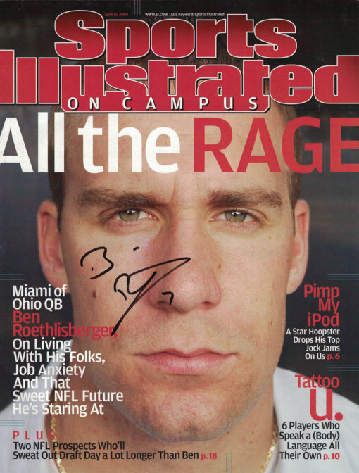 Ben Roethlisberger Signed Pittsburgh Steelers 2004 Sports Illustrated BAS 27334