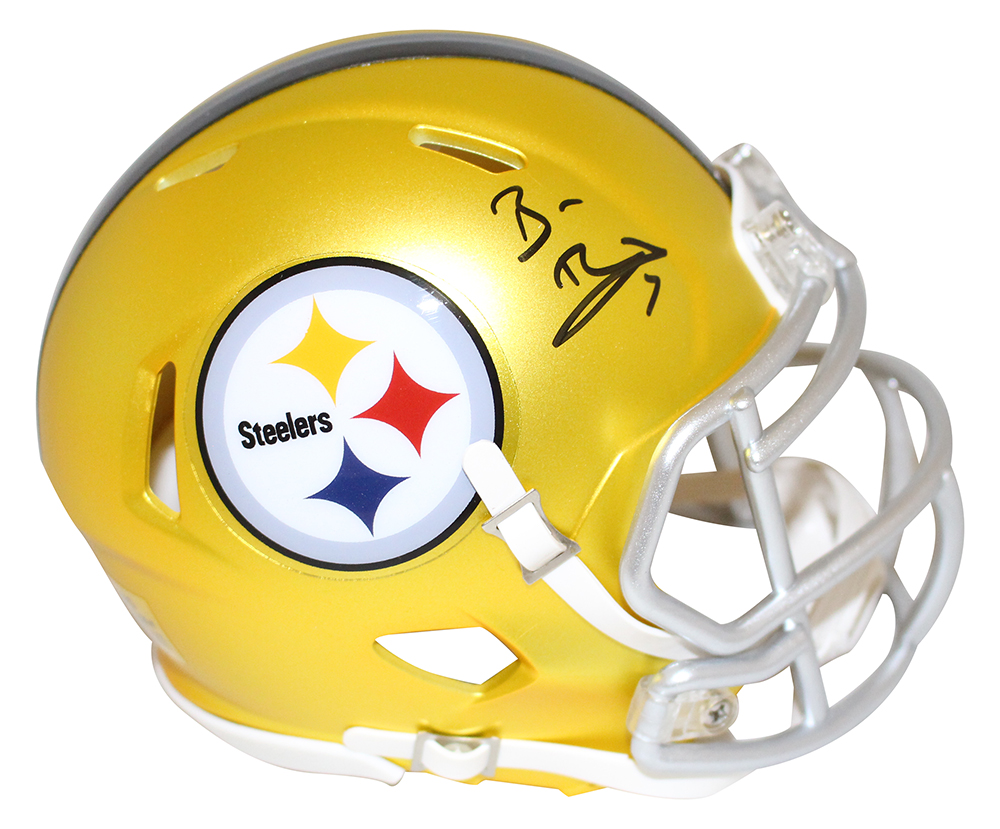 Ben Roethlisberger Signed Pittsburgh Steelers Blaze Mini Helmet FAN 28558
