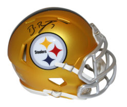 Ben Roethlisberger Signed Pittsburgh Steelers Blaze Mini Helmet FAN