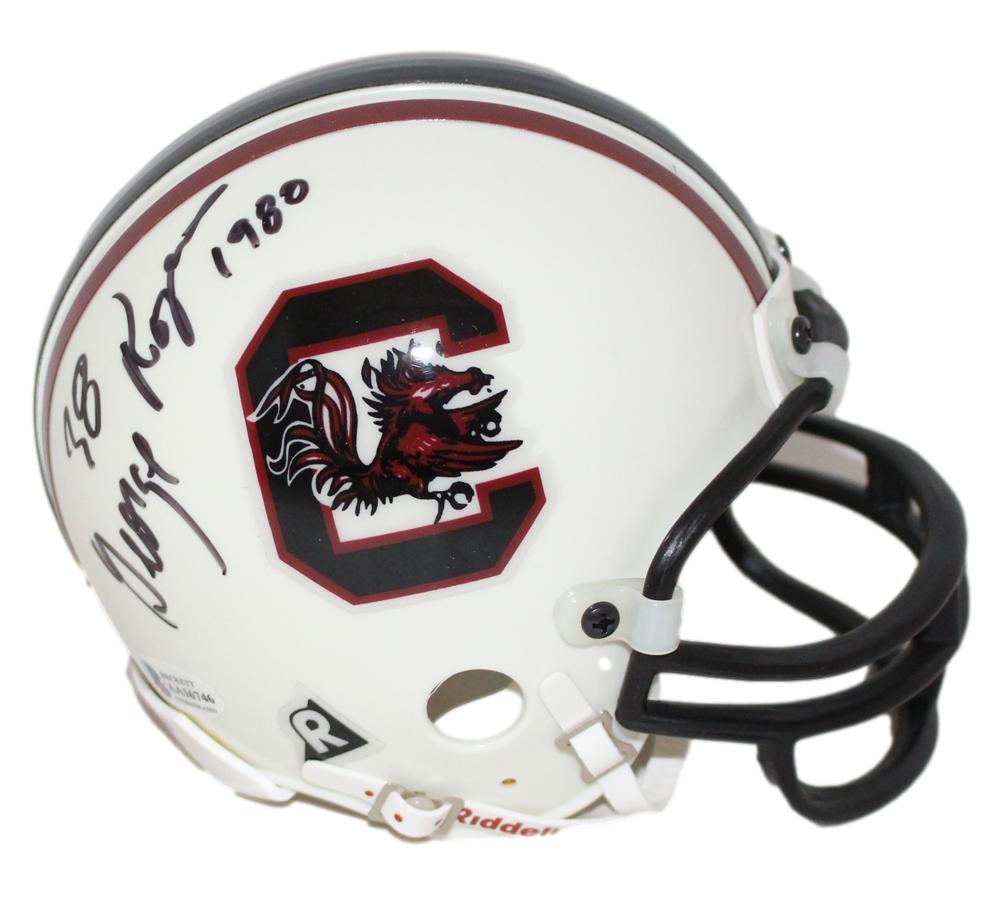 George Rogers Signed South Carolina Gamecocks Replica Mini Helmet BAS 32201