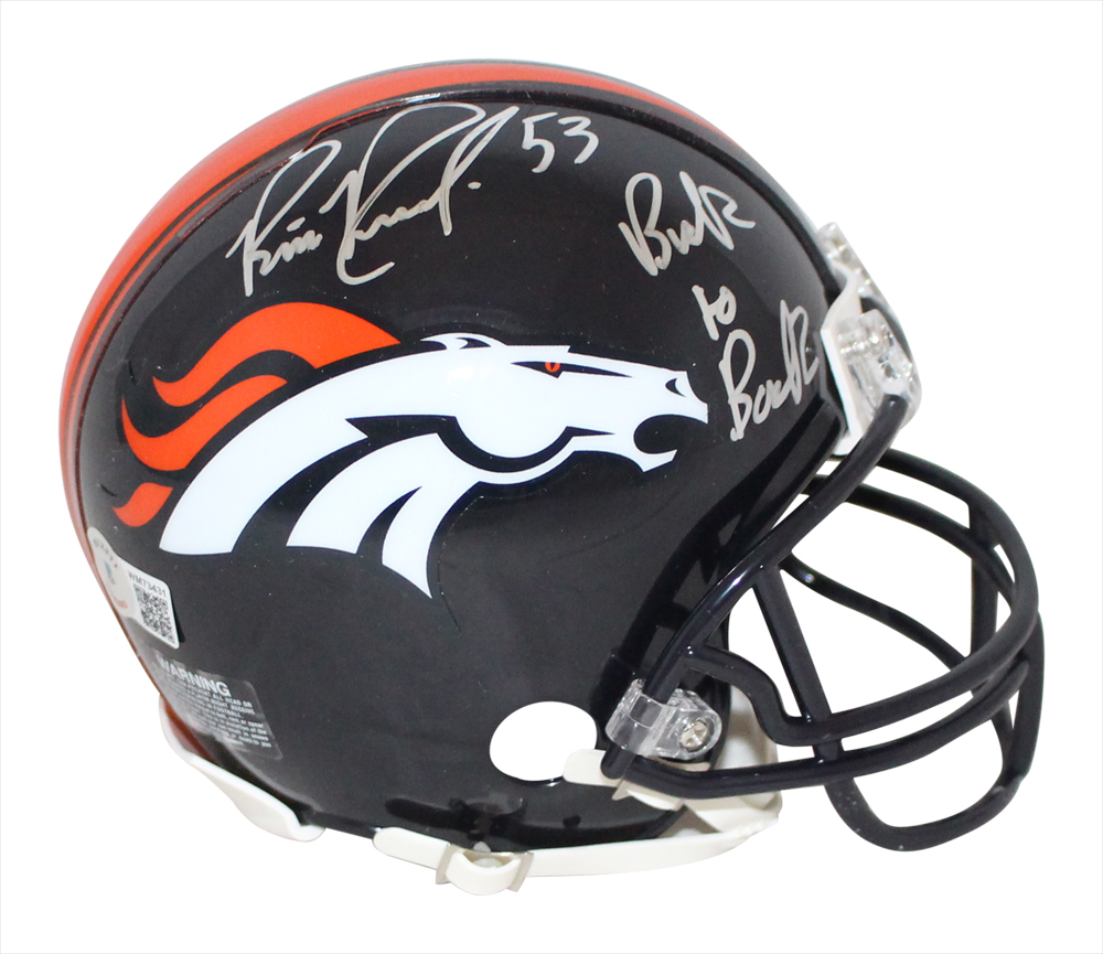 Bill Romanowski Autographed Denver Broncos VSR4 Mini Helmet BAS