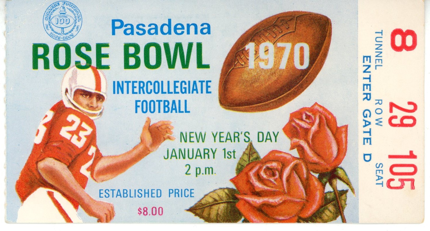 1970 Rose Bowl USC Trojans vs. Michigan Wolverines Ticket Stub 56107