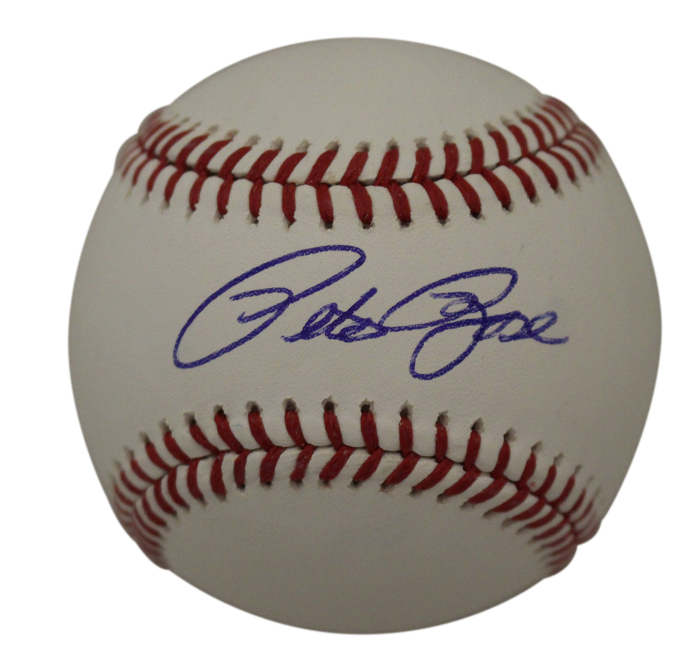 Pete Rose Autographed/Signed Cinncinnati Reds OML Baseball Beckett