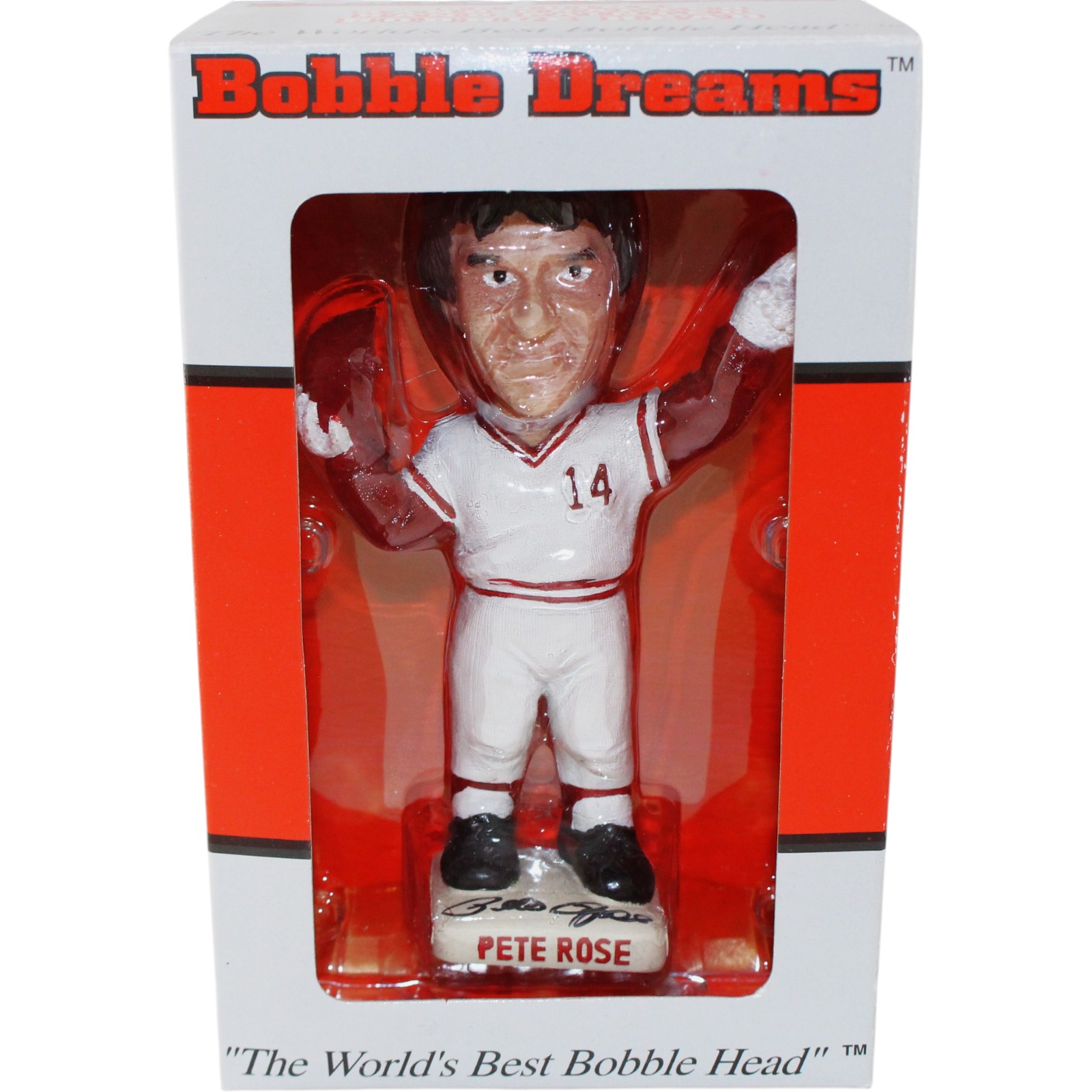 Pete Rose Autographed/Signed Cincinnati Reds Bobblehead Mounted Memories 59175 4 Pete Rose Autographed/Signed Cincinnati Reds Bobblehead Mounted Memories 59175