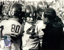 Kyle Rote Autographed New York Giants 8x10 Photo PL B&W Beckett 56782
