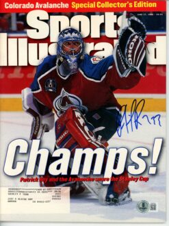 Patrick Roy Autographed Colorado Avalanche 1996 Sports Illustrated Beckett 55755