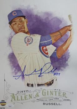 Addison Russell Signed Chicago Cubs 11x14 Allen & Ginters Photo 2/99 JSA 24788