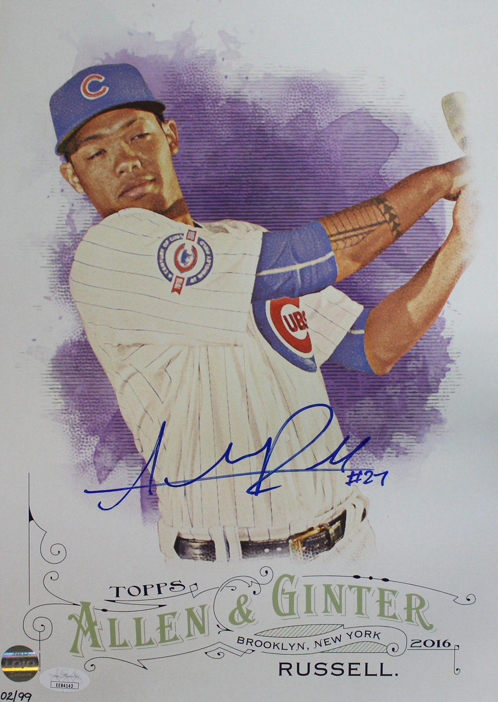 Addison Russell Signed Chicago Cubs 11×14 Allen & Ginters Photo 2/99 JSA  24788 – Denver Autographs