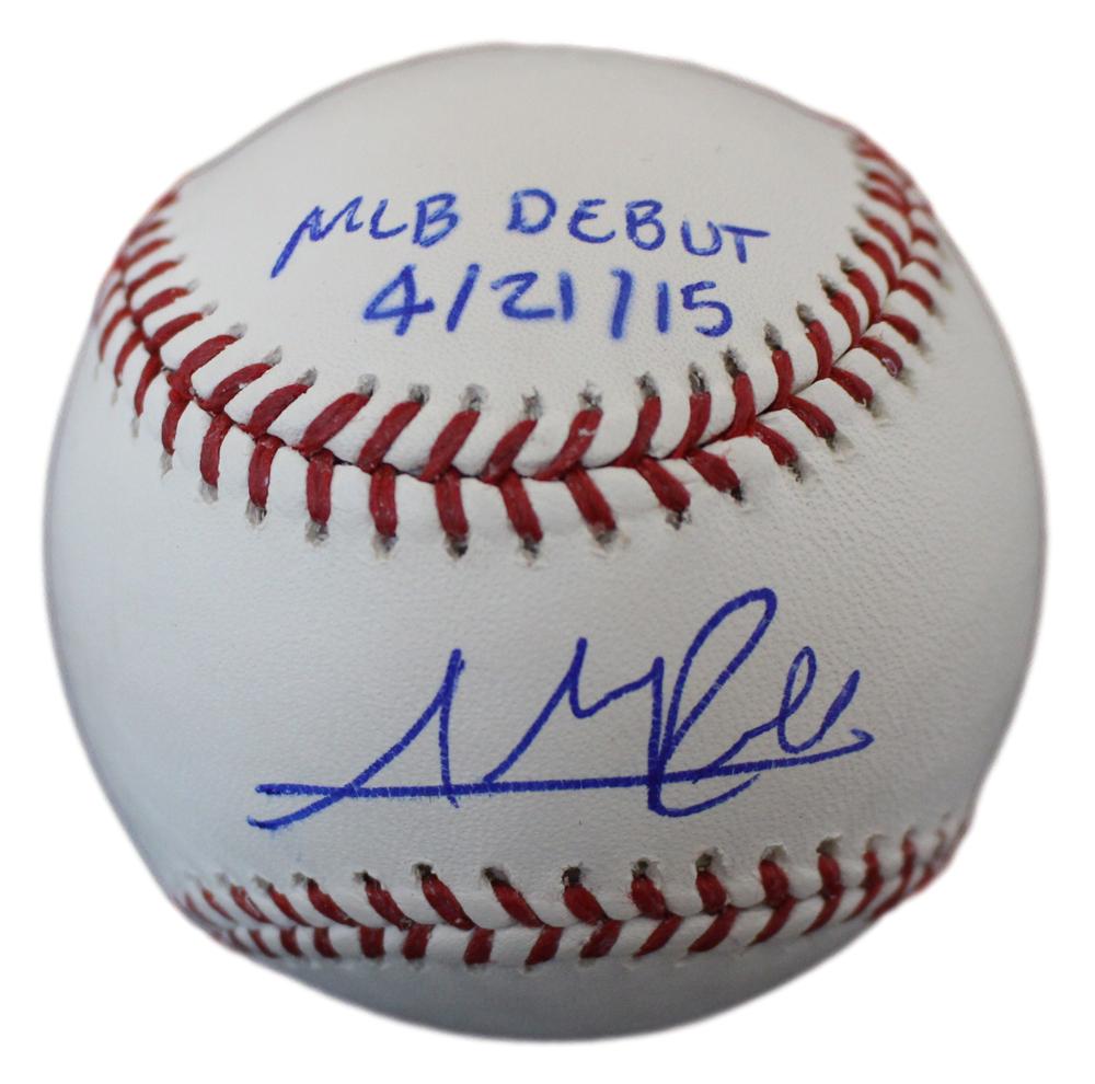Addison Russell Autographed Chicago Cubs OML Baseball MLB Debut JSA 24707