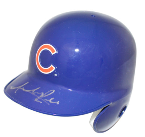 Addison Russell Autographed/Signed Chicago Cubs Mini Batting Helmet JSA 24787
