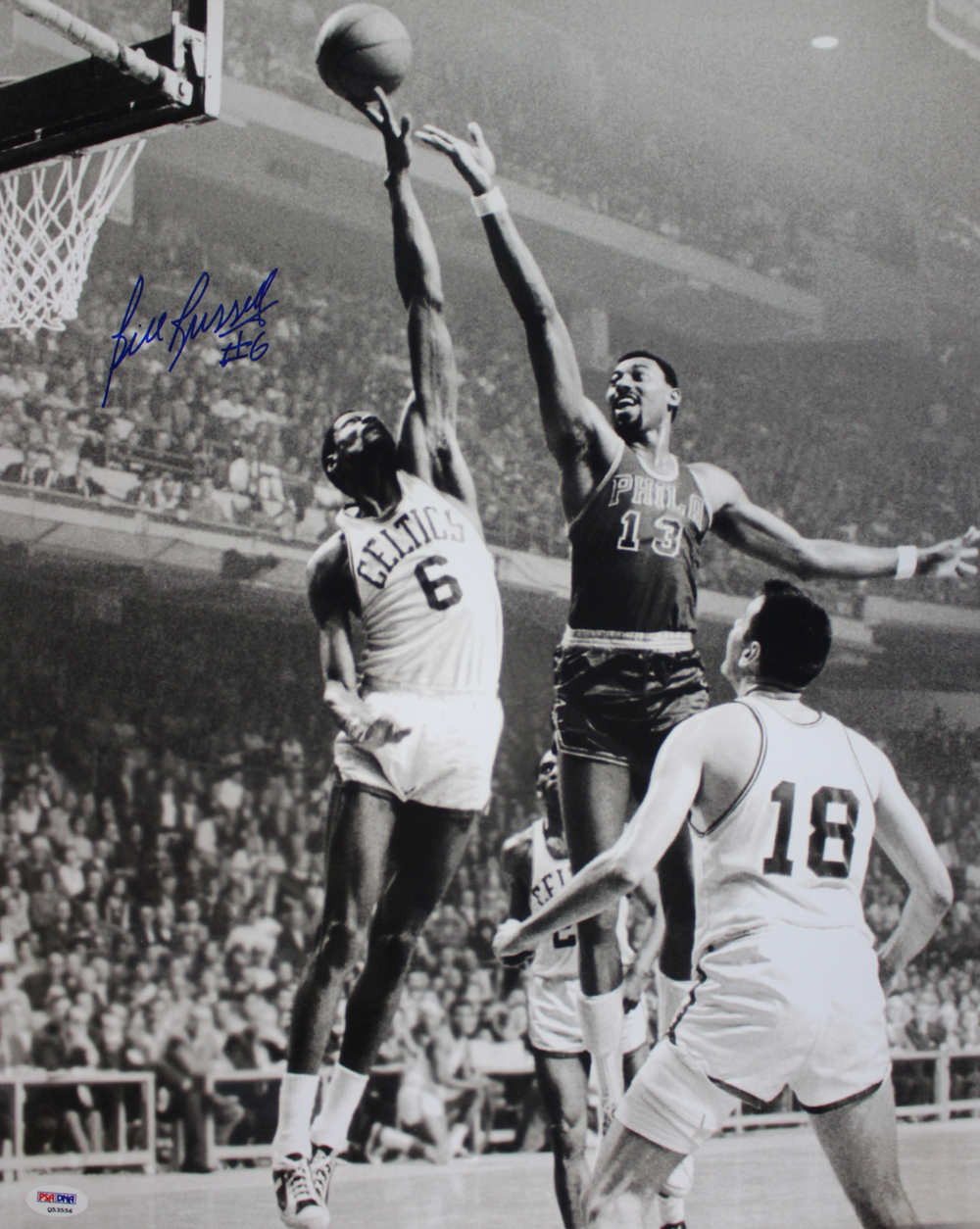 Bill Russell Autographed/Signed Boston Celtics 16x20 Photo PSA