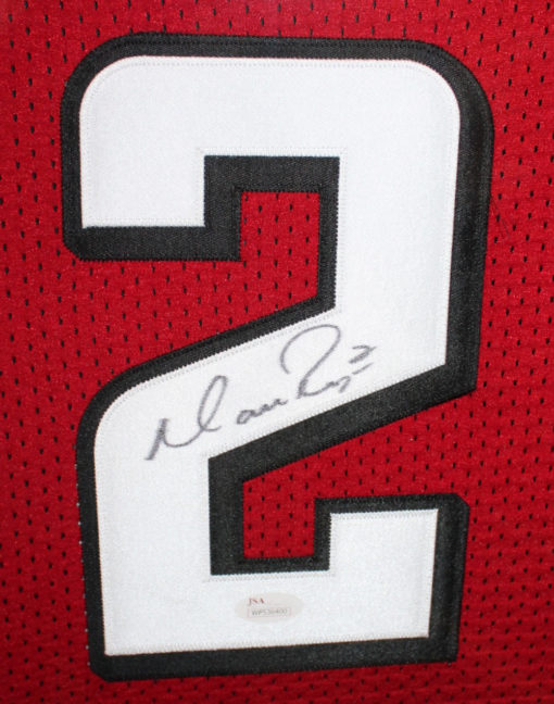 Matt Ryan Autographed/Signed Atlanta Falcons Framed Nike XL Red Jersey JSA 10856