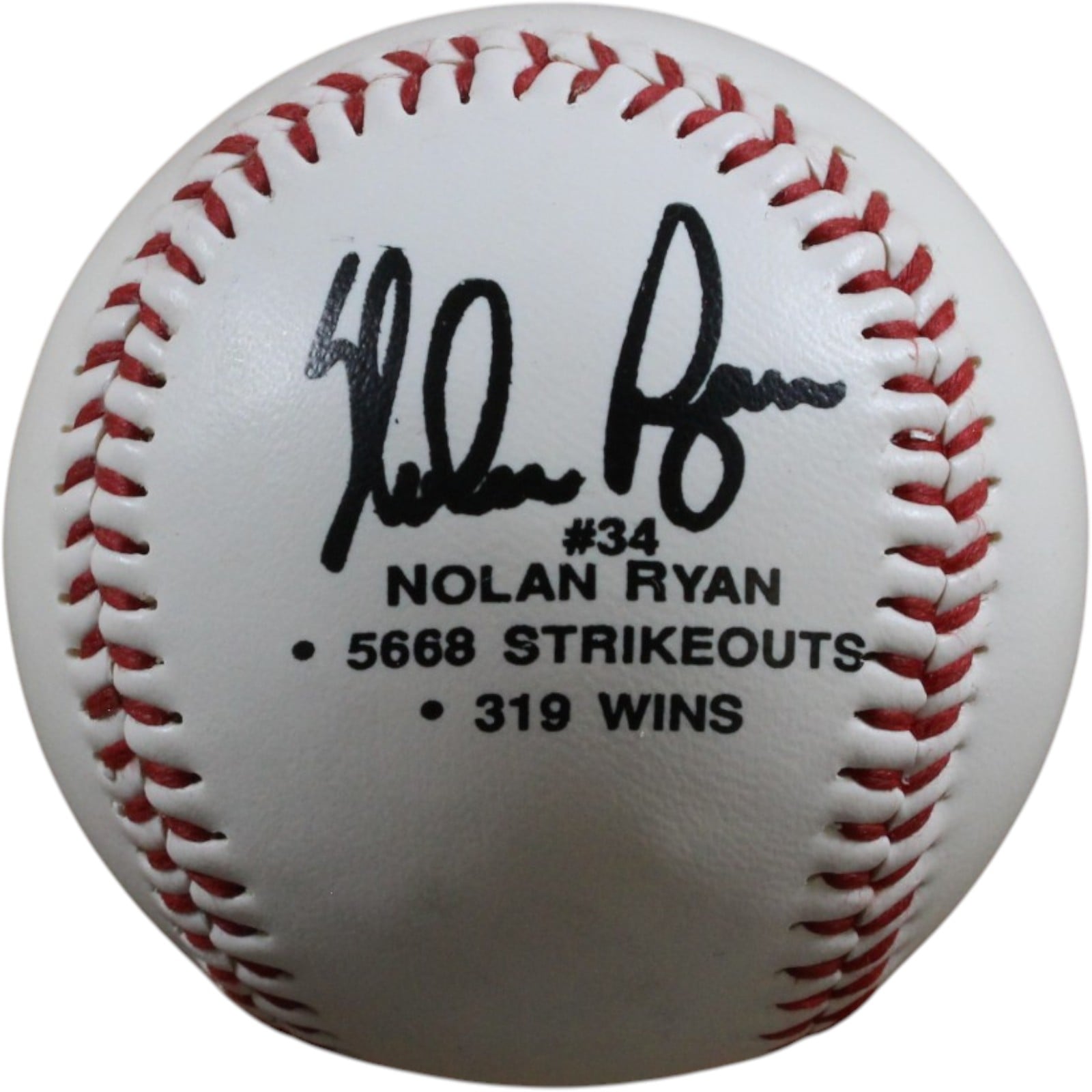 Nolan Ryan Texas Rangers Facsimile Stat Baseball 57879 1 Nolan Ryan Texas Rangers Facsimile Stat Baseball 57879