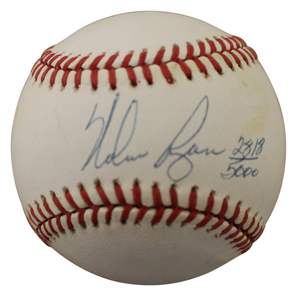 Nolan Ryan Signed Texas Rangers American League Baseball LE 2818/5000 BAS 13292