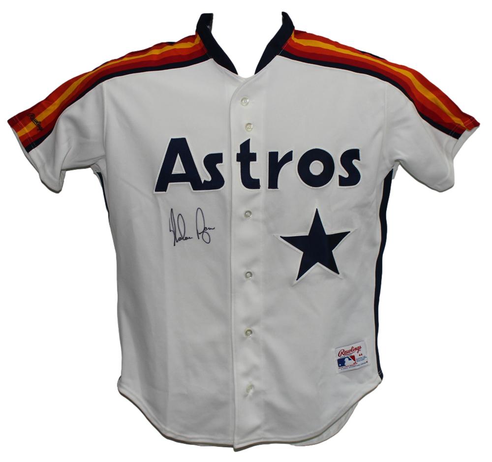 Nolan Ryan Autographed Houston Astros Rawlings 44 White Jersey Beckett