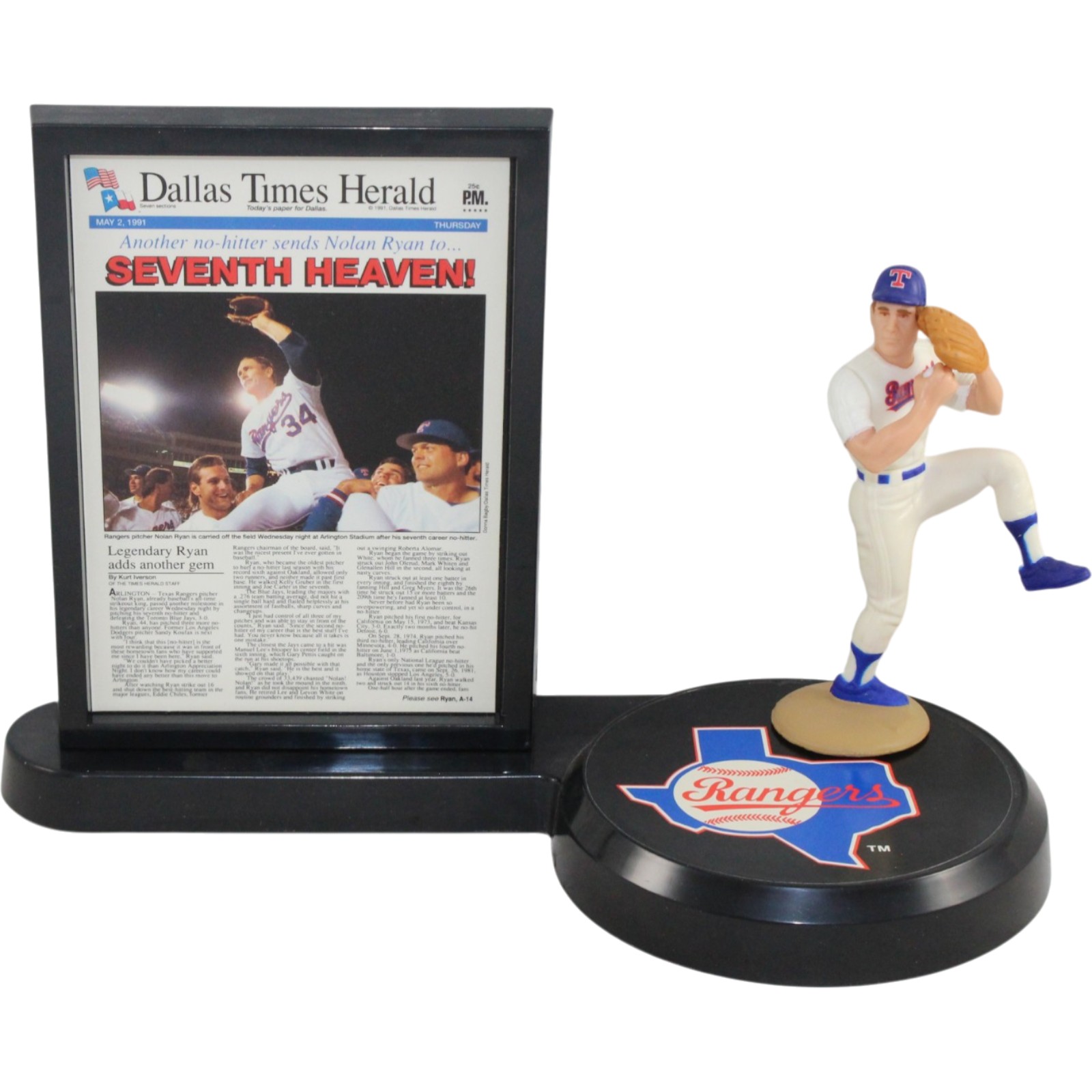 Nolan Ryan Texas Rangers Starting Lineup Headline Collection 1992 Figure 55343