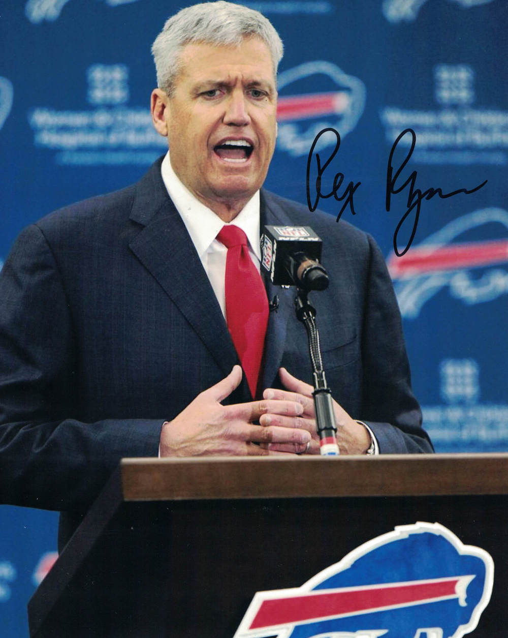 Rex Ryan Autographed/Signed Buffalo Bills 8x10 Photo Coach 30226